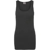 Vero Moda Longtop "VMMAXI", Damen, Gr. XL, grau (anthrazit), Jersey, Obermaterial: 67% Polyester, 29% Baumwolle, 4% Elasthan, meliert, Basic, sehr figurbetont Po-bedeckend, Rundhals, Tops Longtop