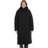 Ragwear Steppmantel "PAVLA LONG", Damen, Gr. M, schwarz, Steppware, Obermaterial: 100% Polyester, unifarben, knieumspielend, Mäntel Steppmantel, verdeckter Reißverschluss