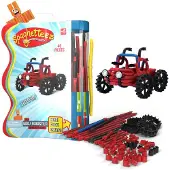 Spaghetteez Konstruktionsstäbchen Geländewagen – 48 Teile (flexible Röhrchen & Verbinder, 3D-Modellbau, Feinmotorik-Training) – CE & EN-71 , ab 5 Jahren