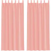 vidaXL Voile Vorhänge mit Stangentaschen 2 Stk. Rosa