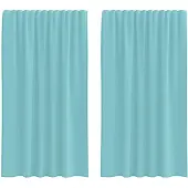 vidaXL Voile Vorhänge mit Stangentaschen 2 Stk. Türkis