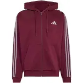 Adidas - Essentials 3-Stripes Fleece Full-Zip Hoodie - Hoodie Gr M rot