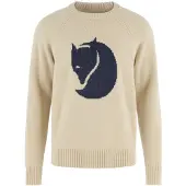 Fjällräven - Logo Knit Sweater - Wollpullover Gr M beige