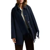 Pepe Jeans für Damen. PL4024545 Mantel Mikaela marineblau (M), Lässig, Wolle, Klassisch
