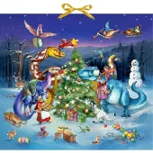 Sonstige Verlage Wand-Adventskalender - Dinosaurier im Weihnachtsfieber