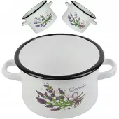 EMALIA RYBNIK Emaille-Topf Lawenda Groß 4,5L 20cm