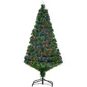 HOMCOM Weihnachtsbaum Tannenbaum Christbaum LED Lichtfaser Stern 5 Modell