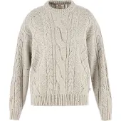Fjällräven - Women's Övik Cable Knit - Wollpullover Gr M beige/grau