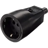 Kaiser Martin Schwarze Netzsteckdose mit Erdungskontakt - 551/sw [20 Stück]