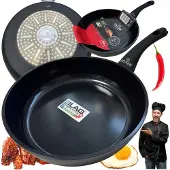 Zilner Tiefe Pfanne mit ILAG Keramik-Antihaftbeschichtung, Induktion, 24cm