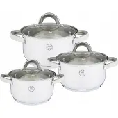 MG HOME Ambro Edelstahl Kochtopf-Set 6-teilig