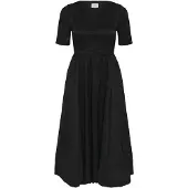 Kaffe Midikleid "Damen Kleid KAkiri", Damen, Gr. L, N-Gr, schwarz (schwarz deep), Obermaterial: 92% Polyamid PA. 8% Elasthan EL., Kleider Midikleid