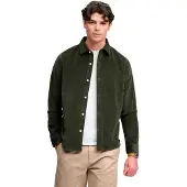 Superdry für Herren. M4011188A Grünes Überhemd (XL), Lässig, Kord, Langarm
