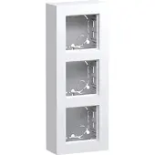 Hager WAD8311WM Gehäuse 3fach, flache Ausführung, AP, A.8, lichtweiß matt