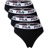 FILA String "String 4er Pack", Damen, Gr. M, schwarz, Obermaterial: 95% Baumwolle CO. 5% Elasthan EL., Unterhosen String