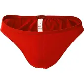 Hom Herren Micro Briefs Plumes - Ultralight Microfiber, Slip, Unterwäsche, Stretch, einfarbig Rot / XL