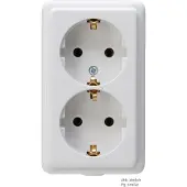 Kopp 2-Wege Arctic White Buchse ohne Stecker - 120101001 [5 Stück]