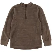 Joha - Kid's Blouse with Zipper - Merinopullover Gr 110 braun