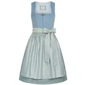 Nübler Mini Dirndl Ganja in Rauchblau | Gr.: 38