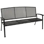 Degamo Gartenbank Metallbank Bank RIVO 3-sitzer 171cm, Streckmetall eisengrau