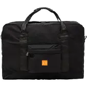 BUY SHOES Schwarze Tasche aus Dunkelmilitärnylon, 53 cm breit, 20 cm tief, 35 cm hoch
