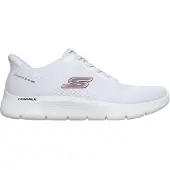 SKECHERS Slip-On Sneaker "GO WALK FLEX-MASTER", Herren, Gr. 44, Textil, weiß (weiß, rot), Schuhe Slip-On Sneaker, Schlupfschuh, Halbschuh, Freizeitschuh mit elastischen Schnürsenkeln