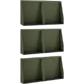 Syfax Stützmauer 6 stk. 40 x 12 x 30 cm Stahl Olivgrün