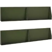 Syfax Stützmauer 4 stk. 100 x 12 x 50 cm Stahl Olivgrün