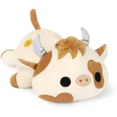 Sonstiges Plüschtier Kuh Kuscheltier Stofftier Kawaii Milchkuh Wurfkissen Beige 30cm
