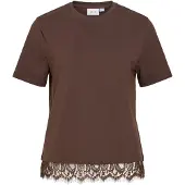 Vila Vinora Spitzensaum T-shirt