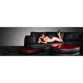 AEA Designersofa Ecksofa Wohnlandschaft Rundsofa Ledersofa Couch Sofa U-Form Royal