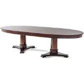 AEA Eleganter ovaler Esstisch mit ausziehbaren Tischplatten und Säulen