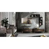 AEA Wohnzimmer Regal Garnitur 4tlg. Design Wohnwand Schrank RTV Side Low Board