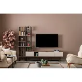Xl Moebel Gmbh Wohnwand Wohnzimmer Möbel TV Ständer Bücherregal 240cm Holz Wohnwände