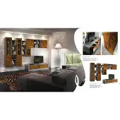 AEA Wohnwand rtv Wandschrank Regal Wohnzimmer tv Holz Schränke Vitrine Wand Regale