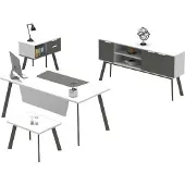 Xl Moebel Gmbh Büro Arbeitszimmer Set Tisch Sideboard Kommode Couchtisch Komplett 4tlg