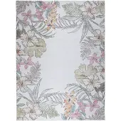 FRAAI Outdoor Teppich Blumen | Poppy Creme | 80x150cm | Creme | Rubber (TPR) | Rechteckig