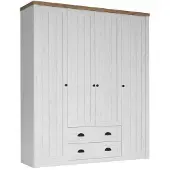 AEA Garderobenschrank Kleiderschrank Stoffschrank Schubladen Kleiderstange