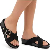 Gioseppo 74512-P-Black Damen-Sandalen in Schwarz für Alltag