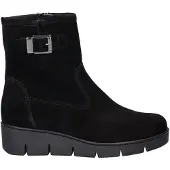 Gabor Stiefelette , Damen, Gr. 37,5, schwarz, Veloursleder, unifarben, Basic, Schuhe Stiefelette, Keilabsatz, Boots