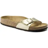 Birkenstock Madrid Damen-Pantoletten in Gold – weite Passform