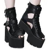 Killstar Cut Out Plateaustiefel - Charmed 36