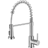 Aica Sanitär GmbH AICA Edelstahl Wasserhahn ausziehbar 360° schwenkbar 2 Strahlarten Mischbatterie