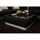 AEA Gepolsterte Sofa Tische Schwarzer Couchtisch Glastisch Beistell Moderner Tisch