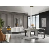 AEA Esstisch Esszimmertisch Essecke Tisch Holz Modern Weiß Esszimmer Luxus