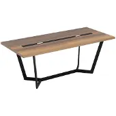 AEA Schreibtisch Bürotisch Holz Holzmöbel Braun Rechteckig Arbeitszimmer