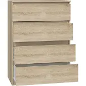 Top E Shop Topeshop M4 SONOMA, Eiche, 4 Schublade(n), Partikelbord, Einfarbig, Modern, Partikelbord