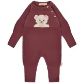 Sterntaler Overall "Strickoverall Bär", Baby, Gr. 68, EURO, rot (quarzrosa), Overalls Overall