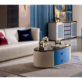 AEA Klassischer Tisch Couchtisch Beistelltisch Sofa Design Wohnzimmer Holz 130x65cm
