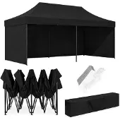 Northio Automatisches 3x6m Garten-Event-Pavillonzelt, Schwarz